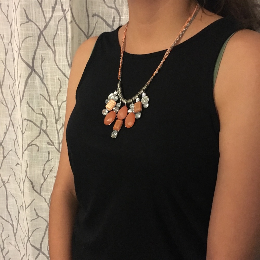 Orange and Silver Necklace